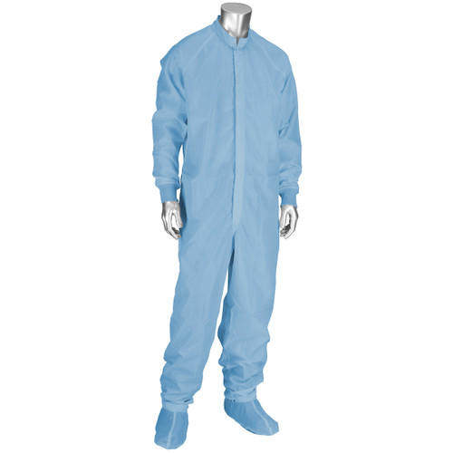 Uniform Technology Altessa Grid ISO 5 (Class 100) Cleanroom Coverall/Light Blue/Small (5/Pkg) #CC1245-74LB-5PK-S