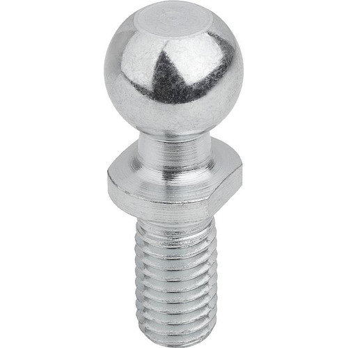 Kipp Ball Studs for Ball Joint, DIN 71803, M5, D1=8 mm, Style C, w/External Thread, Steel, (10/Pkg),K0713.0805