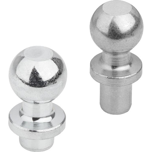 Kipp Ball Studs for Ball Joint, DIN 71803, M10, Style B, w/Rivet Stud, Long, Steel, (10/Pkg), K0713.1080