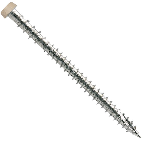 Simpson Strong Tie #10 x 2-3/4" Deck Drive DCU Composite Deck Screws, 305 Stainless Steel, Tan 02 (350/Pkg.) #DCU234P305TN02