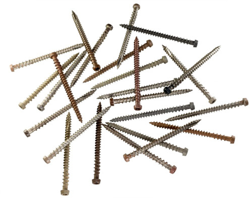 Simpson Strong Tie #10 x 2-3/4" Deck Drive DCU Composite Deck Screws, 305 Stainless Steel, Tan 03 (350/Pkg.) #DCU234P305TN03