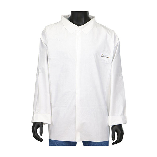Posi-Wear BA Microporous Shirt Style Lab Coat-58 gsm/White/3X-Large (50/Case) #3617/3XL