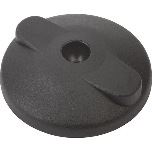 Kipp Swivel Feet Plates, Anti-Slip, Style D, D=M100, Thermoplastic, Black, (Qty. 1), K0415.4100