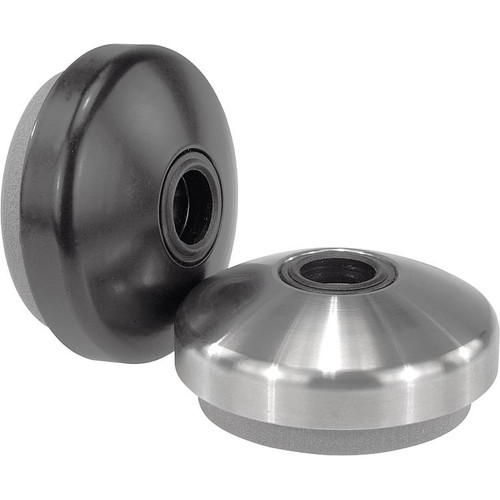 Kipp Swivel Feet Plates, w/Vibration Absorption, D=40, Stainless Steel, (Qty. 1), K0419.20402