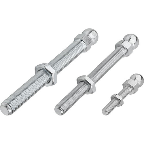 Kipp Threaded Spindle for Swivel Feet, D=M10X70, Steel, (10/Pkg), K0421.100701 Kipp Threaded Spindle for Swivel Feet, D=M10X70, Steel, (10/Pkg), K0421.100701