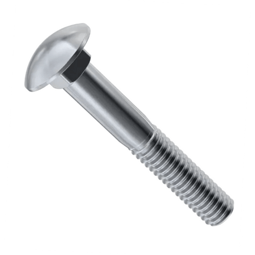 M12-1.75 x 90 mm Carriage Bolts, DIN 603, A2 Stainless Steel (10/Pkg.)