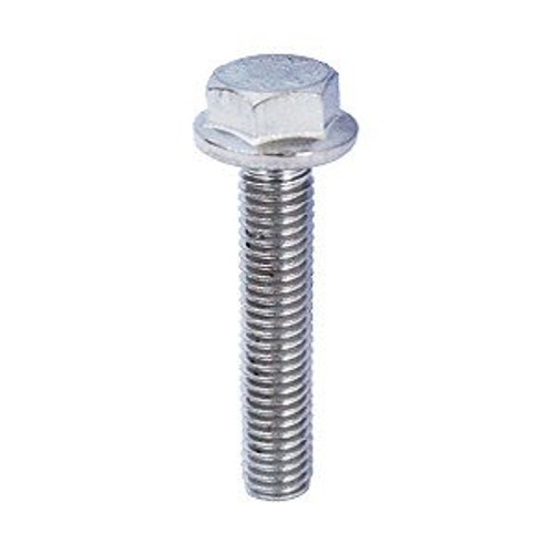 M8-1.25 x 30 mm Hex Flange Bolt, Non-Serrated, DIN 6921, 18-8 Stainless Steel (100/Pkg.)