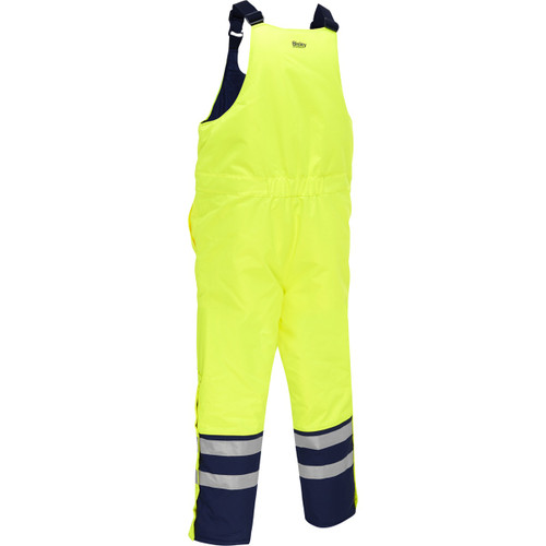Bisley ANSI Class E Extreme Cold Bib Overall, Hi-Vis Yellow/Green