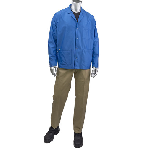 Uniform Technology Staticon Short ESD Labcoat/Royal Blue/3X-Large #BR16-45RB-3XL