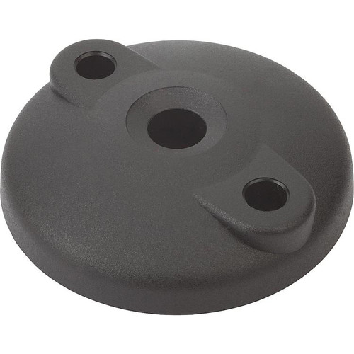 Kipp Leveling Feet Plates, Style D, D=M80, Thermoplastic, Black, (Qty:10), K0423.4080