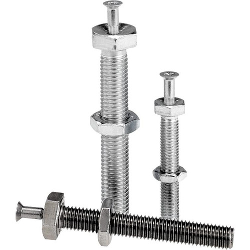  Kipp Threaded Spindle for Leveling Feet, ECO, D1=M8x40, L1=M44.5, Stainless Steel, (Qty:10), K0429.080402