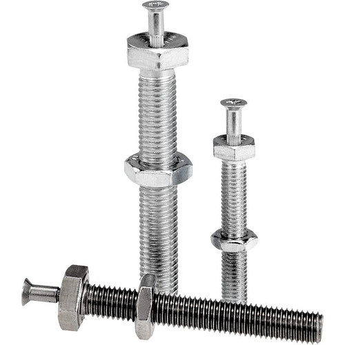 Kipp Threaded Spindle for Leveling Feet, ECO, D1=M10x120, L1= M125, Stainless Steel, (Qty:10), K0429.101202