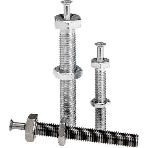 Kipp Threaded Spindle for Leveling Feet, ECO, D1=M16x100, L1=M108.5, Steel, (Qty:10), K0429.161001 Kipp Threaded Spindle for Leveling Feet, ECO, D1=M16x100, L1=M108.5, Steel, (Qty:10), K0429.161001