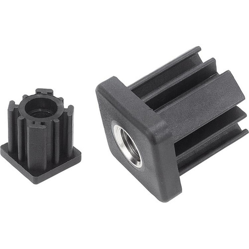 Kipp Tube Inserts Square w/Tipped Bushing, M50X3, M12, L=M55, Thermoplastic, (Qty:1), K0430.125030