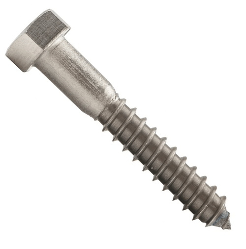 3/8"-7 x 4-1/2" Lag Bolts, 18-8 Stainless Steel (100/Pkg.)