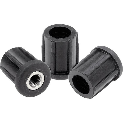 Kipp Tube Inserts Round w/Tapped Bushing, Ø 42.4X1.5mm, L=M43, Thermoplastic, (Qty:10), K0431.144215