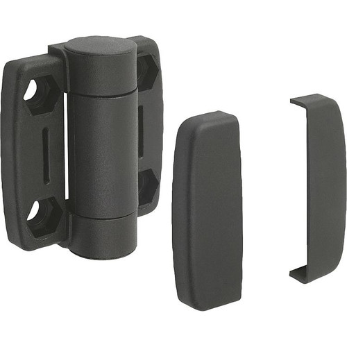 Kipp Hinge, W/Adjustable Friction, 54x56 mm, Thermoplastic Black, Stainless Steel (Qty:1), K0440.56181806