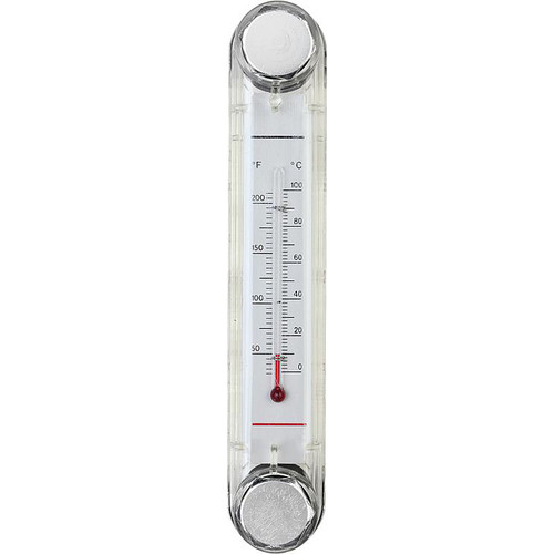 Kipp Oil Level Gauge, Style B, w/Thermometer, 151x27X19 mm, L1=127 mm, D=M12, Thermoplastic, (Qty:1), K0443.2127