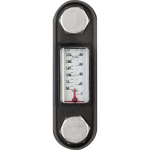 Kipp Oil Level Gauge, Style B, w/Thermometer, 107x31X24.5 mm, L1=76 mm, D=M10, Steel, (Qty:1), K0444.207610