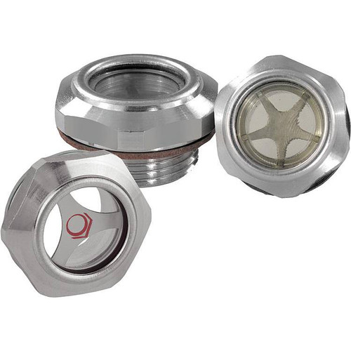 Kipp Oil Level Sight Glasses, w/Reflector, D1=G1/2, D=29.7 mm, Aluminum, (Qty:10), K0448.29012 Kipp Oil Level Sight Glasses, w/Reflector, D1=G1/2, D=29.7 mm, Aluminum, (Qty:10), K0448.29012