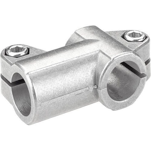 Kipp Tube Clamp, Cross Aluminum, 3-Way, A=15.1 mm, B= 15.1 mm, Steel, (Qty:1), K0475.51515