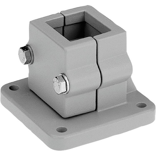 Kipp Tube Clamp, W/Foot, Aluminum, Square, A=30.3 mm, Steel, (Qty:1), K0478.5230