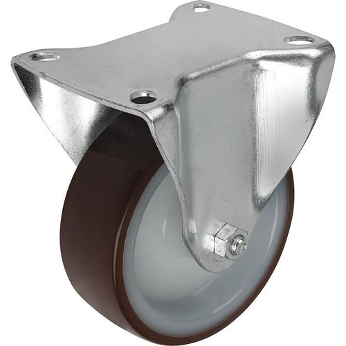Kipp Swivel Caster, w/Stop Fix, 125 mm, Polyurethane, Steel, (Qty:1), K1764.125352 Kipp Swivel Caster, w/Stop Fix, 125 mm, Polyurethane, Steel, (Qty:1), K1764.125352