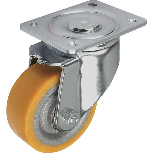 Kipp Swivel Caster, w/o Locking System, 160 mm, Polyurethane, Steel, (Qty:1), K1768.16050 Kipp Swivel Caster, w/o Locking System, 160 mm, Polyurethane, Steel, (Qty:1), K1768.16050