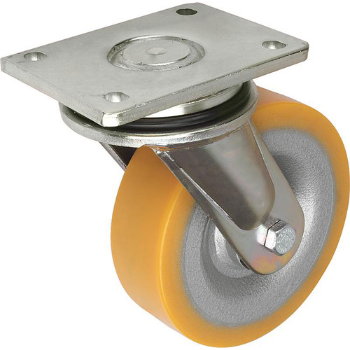 Kipp Swivel Caster, w/o Locking System, 160 mm, Polyurethane, Steel, (Qty:1), K1769.16050