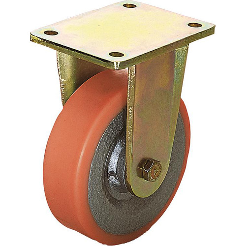 Kipp Fixed Caster, w/o Locking System, 160 mm, Polyurethane, Steel, (Qty:1), K1769.160501