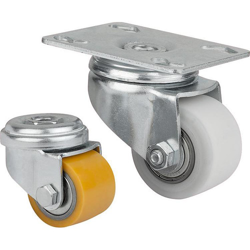 Kipp Swivel Caster, w/o Locking System, Form A, 35 mm, Polyurethane, (Qty:1), K1774.0352701 Kipp Swivel Caster, w/o Locking System, Form A, 35 mm, Polyurethane, (Qty:1), K1774.0352701