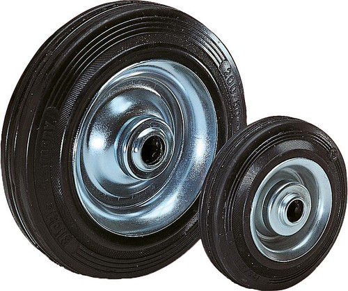 Kipp Solid Rubber Tire, w/o Locking, Steel Plate Rims, w/o Housing, 160 mm, (Qty:1), K1776.16040