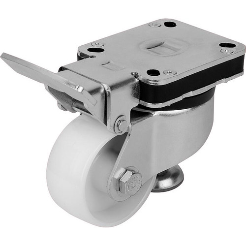 Kipp Elevating Casters, w/Integrated Machine Foot, w/Locking System, Polyamide, 80 mm, (Qty:1), K1787.08037