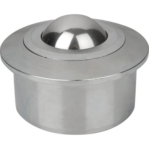 Kipp Ball Transfer Units, w/ Solid Steel Housing, 117 mm, Style B, Solid Steel, (Qty:1), K763.160 Kipp Ball Transfer Units, w/ Solid Steel Housing, 117 mm, Style B, Solid Steel, (Qty:1), K763.160