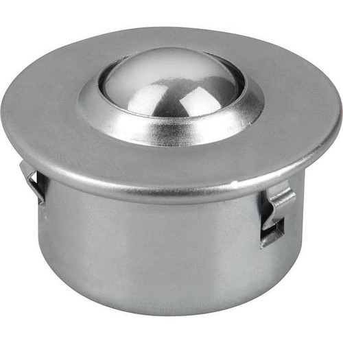 Kipp Ball Transfer Units w/ Steel Housing, Style B, 62±0,095, Zinc-Plated Steel, (Qty:1), K760.145 Kipp Ball Transfer Units w/ Steel Housing, Style B, 62±0,095, Zinc-Plated Steel, (Qty:1), K760.145