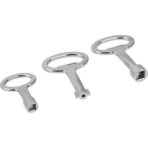 Kipp Keys for Latches and Locks, Square 7 mm, Form B, Die Cast Zinc, (Qty:10), K0535.17