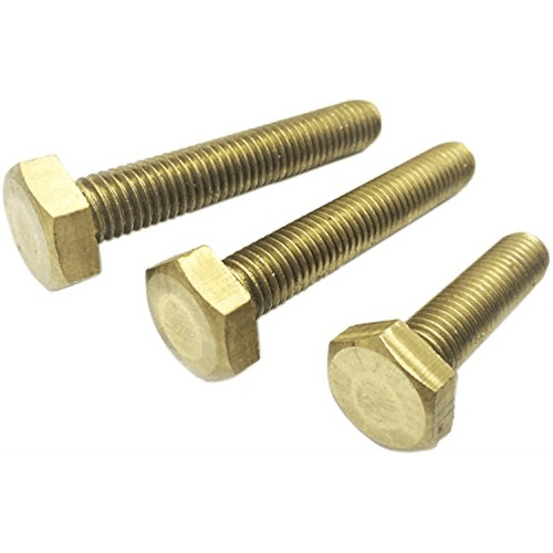 1/4"-28 NF x 1-1/4" Fully Threaded Hex Cap Screws, Brass (50/Pkg.) 1/4"-28 NF x 1-1/4" Fully Threaded Hex Cap Screws, Brass (50/Pkg.)