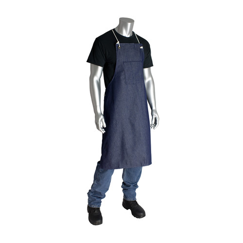 PIP Denim Apron-One Pocket/Blue/28" x 36" (12/Case) #A2836D3BT