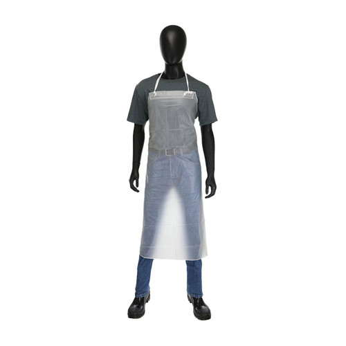 PIP Vinyl Raw Edge Apron/Clear/35" x 45" (Qty. 12) #UC-12-45