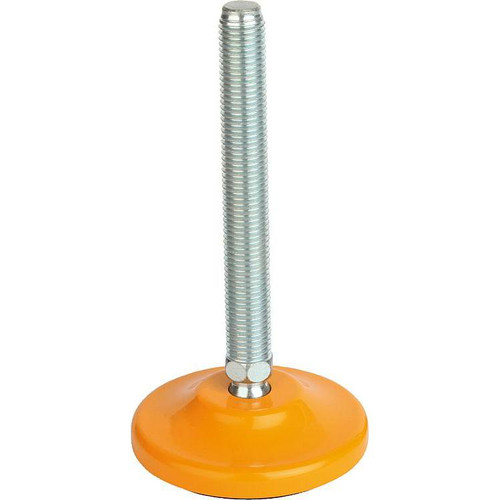 Kipp Swiveling Foot, Style A, D=100 mm, M20X75, SW=20 mm, Steel, (Qty:1), K0742.010020X75 Kipp Swiveling Foot, Style A, D=100 mm, M20X75, SW=20 mm, Steel, (Qty:1), K0742.010020X75