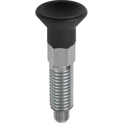 Kipp Indexing Plungers ECO, Size: 9, Style A, D1=M6, D=3 mm, w/o Locking Slot Or Nut, Stainless Steel, (Qty:10), K0747.11903060