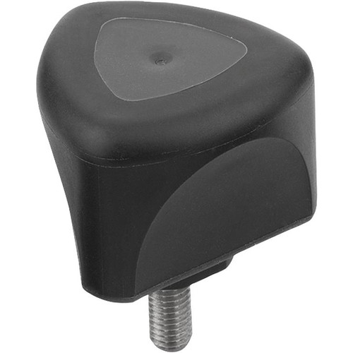 Kipp Triangular Grip, Ergonomic, D=M8X20, D1=53.8 mm, H=41 mm, Style K, Stainless Steel, (Qty:1), K0980.05008X20
