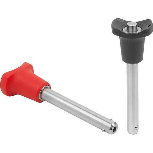Kipp Ball Lock Pins, Self-Locking, D1=5 mm, L=30 mm, L1=5.9 mm, Stainless Steel, (Qty:1), K0792.002605030