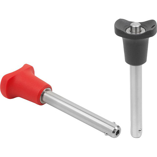 Kipp Ball Lock Pins, Self-Locking, D1=6 mm, L=40 mm, L1=6.8 mm, Stainless Steel, (Qty:1), K0792.002606040