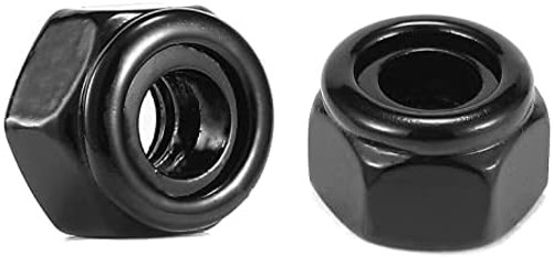 #4-40 NTE (Thin) Nylon Insert Locknuts, 18-8 Stainless Steel, Black Oxide (100/Pkg.)