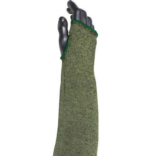 Kut Gard Single-Ply ATA Hide-Away FR/Modacrylic Blended Sleeve w/Thumb Hole-Wide Width-18"/Green (12/Case) #S10ATAFR/5HA-EW-ES6-18T