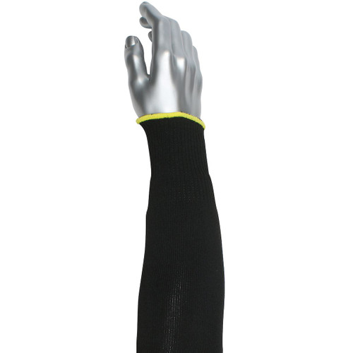 Kut Gard Single-Ply ATA/High Tenacity Polyester Blended Sleeve-18"/Black (12/Case) #S10HTP/2BK-ES6-18