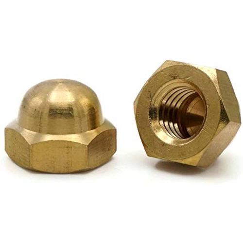 5/16"-18 Brass Cap Nuts (100/Pkg.)