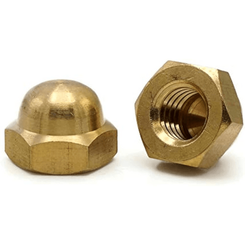 1/2"-20 NF Brass Cap Nuts (25/Pkg.) 1/2"-20 NF Brass Cap Nuts (25/Pkg.)