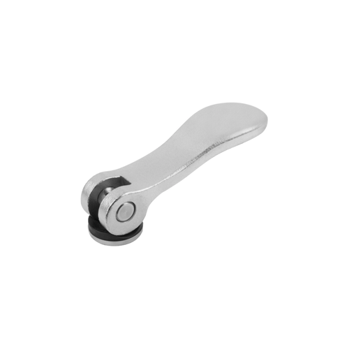 Kipp Cam Lever, Internal Thread, Size 9, D=M4, A=36.2 mm, B=14.4 mm, Stainless Steel, Electropolished, (Qty:1), K0645.9512004